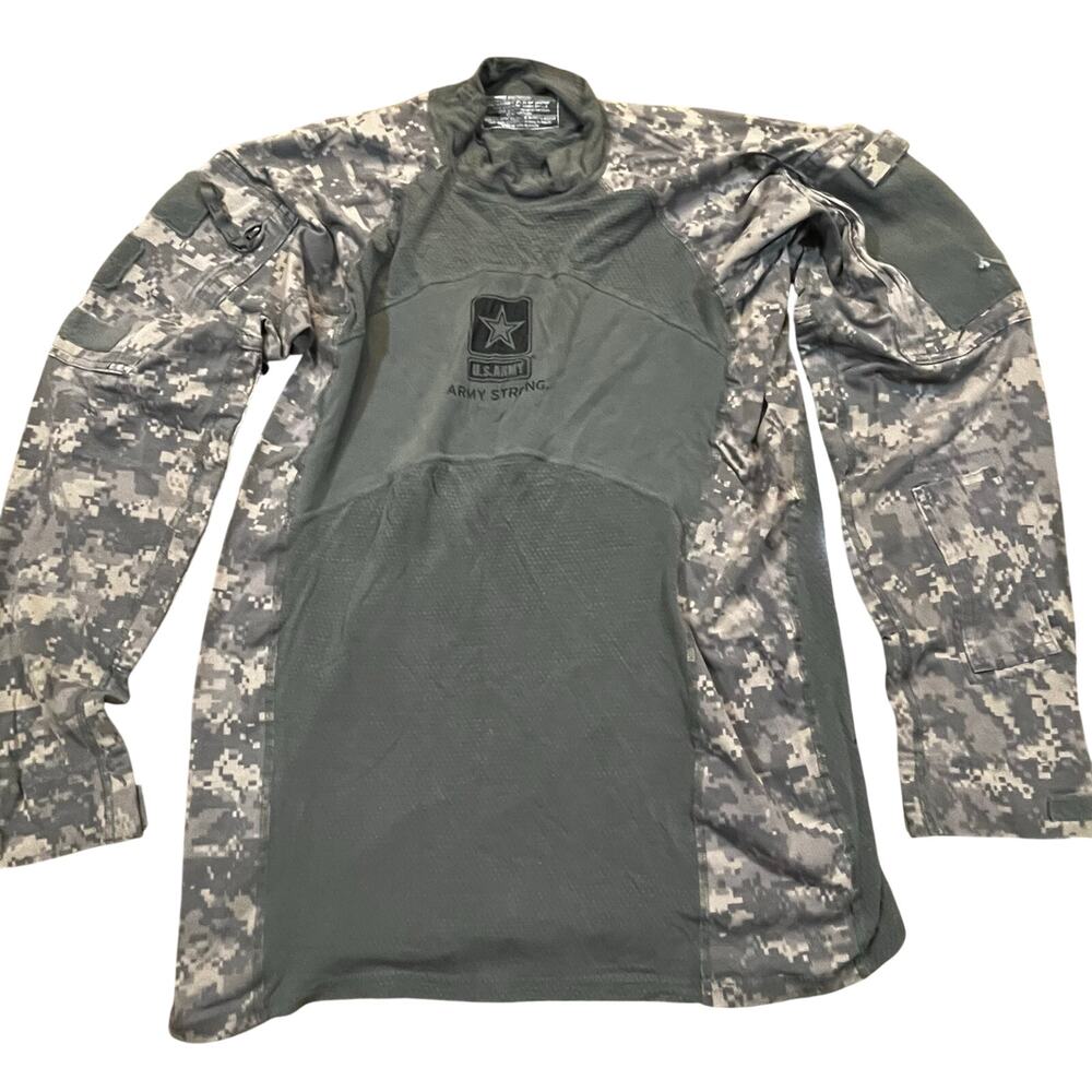 U.S. Army Massif Combat‎ Shirt ACU Digital Camo Men’s M Zipper Pockets